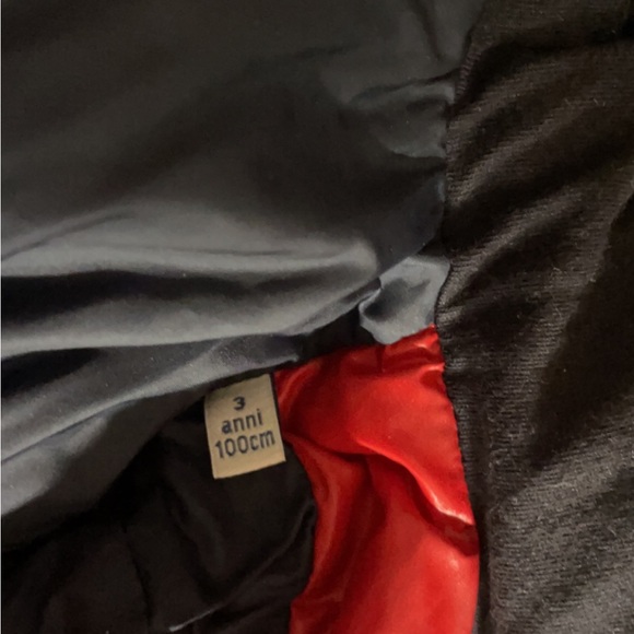 Toddler boys Moncler jacket in navy blue and red Sz 3 - Picture 4 of 5